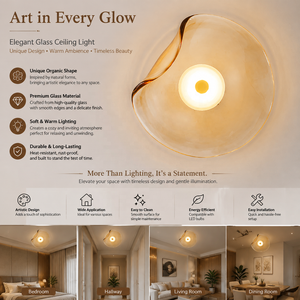 <span class=keywords><strong>Applique</strong></span> <span class=keywords><strong>murale</strong></span> moderne en verre ambré soufflé à la main, luminaire décoratif mural, éclairage chaleureux pour salon et chambre à coucher - Product Image 1