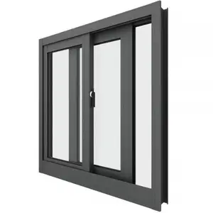 新产品防爆防水窗内置百叶窗马桶黑色滑动铝门窗待售