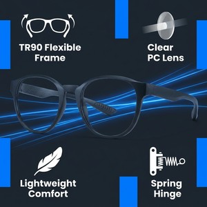 Gafas Cuadradas Anti Luz Azul, Diseño 2026, para Hombre y Mujer, para Estudio, Trabajo Remoto y Uso de Pantalla, Opción TR90 K504-15, Listas para Enviar - Product Image 2