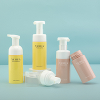 Emballage cosmétique personnalisé pour animaux de compagnie 100ml 120ml bouteille de pompe à mousse en plastique lavage des mains liquide nettoyant pour le visage savon bouteille de mousse en plastique
