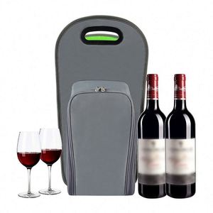 Sac isotherme pour 2 bouteilles de vin, vente en gros d'usine BSCI, pas cher, pour les voyages - Product Image 1