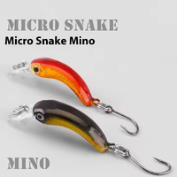 Micro-serpent Mino Micro-Lua appât ABS Mini crochet simple en forme d'arc 20g insecte riz roche faux carpe appât fond pêche truite cible