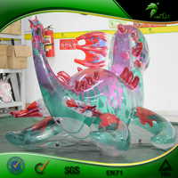 Dragon vert gonflable Hongyi Dragon de mer gonflable Animal gonflable transparent Jouet flottant pour piscine
