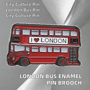 شارة حافلة ذات طابقين حمراء للجمع والحرف اليدوية والنحت - Product Image 2