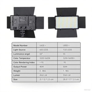 Vente en gros d'usine - Éclairage LED U600 40W - Lumière professionnelle pour photographes - Studio photo - Vidéo - Photographie - YouTube - Product Image 6