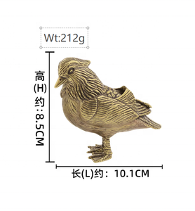 Ornement de canard mandarin en laiton coulé de style vintage, <span class=keywords><strong>symbole</strong></span> de harmonie conjugale et d'amour, parfait pour les mariages - Product Image 5