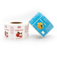 Étiquette personnalisée pour bouteille de jus de fruits, autocollant en vinyle imperméable avec logo, impression d'étiquettes écologiques biodégradables