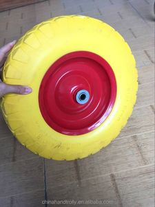 16 Inch PU Flat-<strong>free</strong> Heavy Duty <strong>Caster</strong> Hand Trolley <strong>Wheel</strong> - Product Image 3