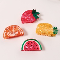 Fabrieksgroothandel Creatieve Koreaanse stijl verse fruit haar klauw clip hoofdband aangepaste logo dames achterhoofd opsteekkapsel haar accessoire