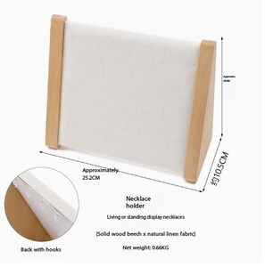 Plateaux à bijoux empilables de protection de l'environnement présentoir à bijoux en microfibre de bois massif - Product Image 5