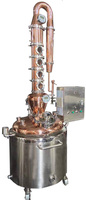 Alambic en cuivre de 200 L pour distillation d'alcool à usage domestique, équipement de distillation multicolonne, chauffage électrique, moteur contrôlé par PLC