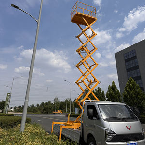 실외 6-12m 200kg 용량 완전 자동 맨 리프트 테이블 장거리 공중 작업을 위한 자동차 운반 가위 리프트 플랫폼 - Product Image 1