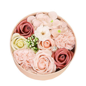 Boîte cadeau de fleurs de savon modernes en forme de <span class=keywords><strong>tarte</strong></span> à la rose, impression sérigraphique pour la Saint-Valentin, la fête des enseignants, Noël et les fêtes - Product Image 5