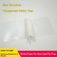 Lampe anti-moustiques adhésive solide non toxique, plaque collante transparente pour tuer les mouches avec support de logo 24,5x13,5cm