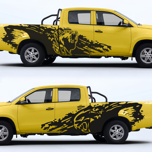 Autocollants de protection de carrosserie en vinyle imperméables personnalisés, design Hellcat, pour jupes latérales de véhicules, voitures et camionnettes - Product Image 4