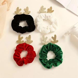 Thiết Kế Mới Đảng Giáng Sinh Bền Thân Thiện Với Môi Nhung Mềm Scrunchies Đàn Hồi Ponytail Chủ Sở Hữu Mũ Nón Cho Cô Gái - Product Image 1