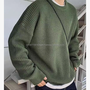 Suéter de punto a rayas con bloques de color y cuello redondo para hombre, estilo casual, novedad de otoño-invierno, a la moda, ideal para combinar. - Product Image 1