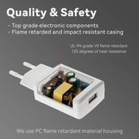 Cargador USB con Enchufe Europeo, Adaptador de Corriente CA de 5 V y 600 mA para Teléfono Móvil