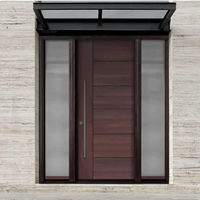 Porte d'entrée en acier sur mesure, luxe moderne, insonorisée, à économie d'énergie, pour projets de luxe
