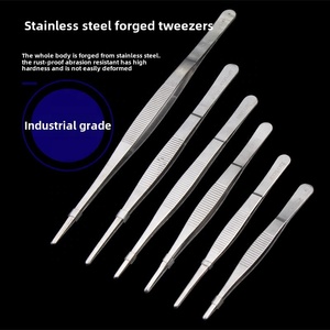 Lớn thép không gỉ Tự làm công cụ khai thác chính xác mở rộng lông mi mịn tip kháng hóa chất <span class=keywords><strong>Lash</strong></span> Nhíp nhựa - Product Image 4