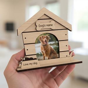 כלב בית צילום מסגרת עץ לחיות מחמד בית חמודים בית הנצחה גור מתנת משפחה משפחה לאוהבי קישוט - Product Image 6