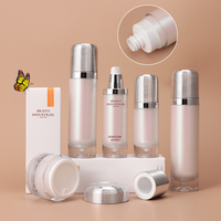 Bravo Industrial PETG Cosmetics Container Skincare Bouteille en plastique électrolytique avec pompe de pulvérisation de lotion Ensemble de bouteilles de parfum