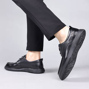 Chaussures Oxford pour hommes haut de gamme, rétro, formelles, en cuir véritable et en maille, design luxueux pour les affaires, très vendues, confortables et durables - Product Image 4