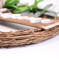 Guirlande de bienvenue GY BSCI, article tendance, décoration de printemps, feuilles d'eucalyptus en soie, tulipes artificielles