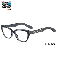 Monture de lunettes TR52 avec insert décoratif sur la patte, forme œil de chat tendance, pour femmes, adaptée aux verres de prescription optiques