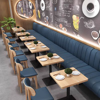 Mobilier pour restaurant de luxe léger Maison de thé pour restaurant restaurant de restaurant occidental Combinaison canapé-table et chaise