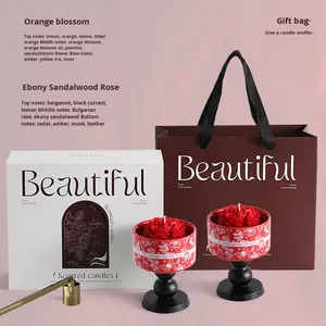 Lilin Soy Wax dalam Kotak Hadiah Cabang Camellia untuk Pertunangan Pernikahan Pindah Rumah Hari Valentine Hadiah Romantis Mewah Hari Valentine - Product Image 6