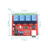 Qiao-contrôleur d'ordinateur Intelligent Programmable, 5V, 12V, 24V, 4 canaux, 4CH, USB, Module de carte relais