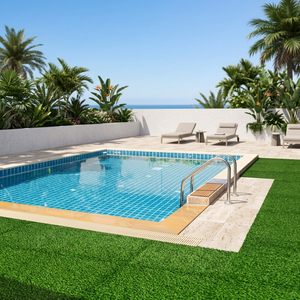 Losetas de Césped Artificial Encajables, Color Verde Natural, Polietileno, Alfombra para Jardín Exterior, Fácil Instalación, Huu Phu HPG-6202 - Product Image 6