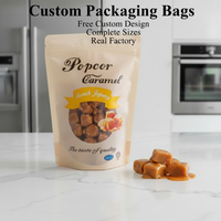 Op maat gemaakte logo-gravure bedrukte glanzende, vochtbestendige stand-up pouch voor snoep, gedroogd fruit, voedselveilig & milieuvriendelijke snackverpakking