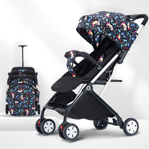 รถเข็นเด็ก รถเข็นเด็กพับได้น้ำหนักเบา โครงเหล็กคาร์บอน ขนาดกะทัดรัด - Product Image 2