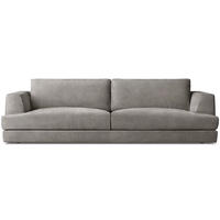Ensemble de canapés au design classique, meubles de luxe en cuir, canapé avec accoudoirs biseautés, confortable et moelleux, meubles de salon pour appartement