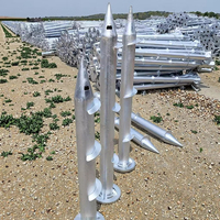 Vis d'ancrage de montage solaire réglable Fondation hélicoïdale au sol en spirale Pieux vissés galvanisés à chaud