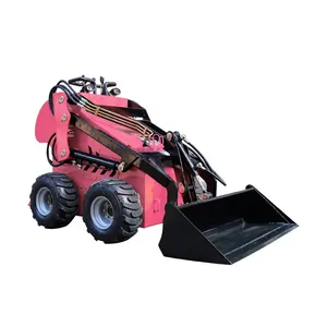 A mini skid loader with rubber tire steering tracks from LOGWAY, China