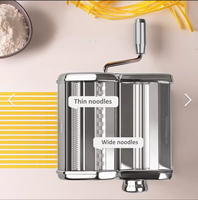 Machine à pâtes manuelle FONHON en acier inoxydable pour usage domestique, mini-machine à nouilles avec réglage 7 vitesses, logo personnalisé, vente en gros