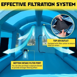Cabina de Pintura Inflable <span class=keywords><strong>Portátil</strong></span> para Pintar Automóviles, Impermeable, Duradera, Tamaño Personalizado, con Filtro y Ventilador - Product Image 3