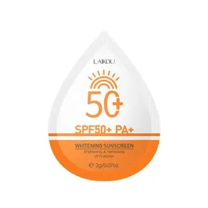 LAIKOU Pelembap Pemutih Penghalus Kemasan Kecil Bepergian Ukuran SPF 50 Tabir Surya 2G