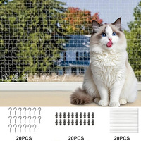 Filet de sécurité transparent en nylon épais pour chat, anti-chute, résistant aux morsures, résistant aux intempéries, filet de protection pour animaux domestiques pour fenêtre et escalier