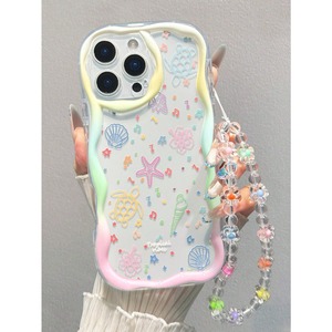 Custodia per cellulare INS lucida e colorata a forma di tartaruga marina <span class=keywords><strong>con</strong></span> catena per <span class=keywords><strong>iPhone</strong></span> <span class=keywords><strong>11</strong></span>, 16 Pro, 17, 18 Pro Max, <span class=keywords><strong>cover</strong></span> posteriore a conchiglia color crema - Product Image 5