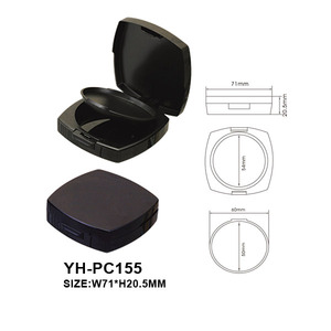 Emballage compact carré à double couche de poudre vide poudre compacte poudre pressée boîtier compact rentable - Product Image 1