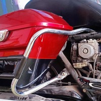 Nouvelles barres de protection latérales pour moto, pour Glide Road King Street 2014-2022, support de pare-chocs double éclairage, protection moyenne