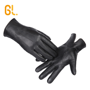 BW201A-W en gros mode hommes <span class=keywords><strong>noir</strong></span> véritable ethiopie peau de mouton conduite <span class=keywords><strong>laine</strong></span> doublure écran tactile gants en cuir pour l'hiver - Product Image 4