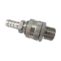 Raccords hydrauliques à déconnexion rapide auto-étanches doubles en acier inoxydable 304/316 avec filetage NPT et noyaux de clapet anti-retour pour brassage artisanal