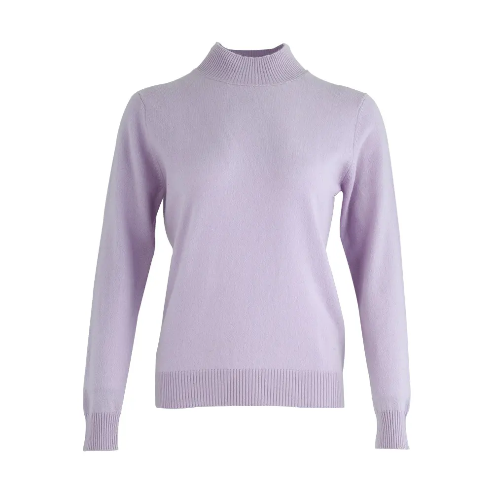 Mới Nhất Phong Cách Cơ Bản Áo Len Phụ Nữ Mùa Đông Cashmere Áo Len Nữ Đẹp Mock Cổ Áo Len