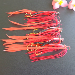 Leurres de pêche souples en Silicone avec ruban lumineux, jupe en caoutchouc, remplacement pour Jigs de curseur Tai Kabura poulpe <span class=keywords><strong>Madai</strong></span> calmar - Product Image 4