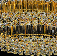 Plafonnier ovale en cristal JYLIGHTING pour grand projet hôtelier, luminaire de plafond en cristal pour salon